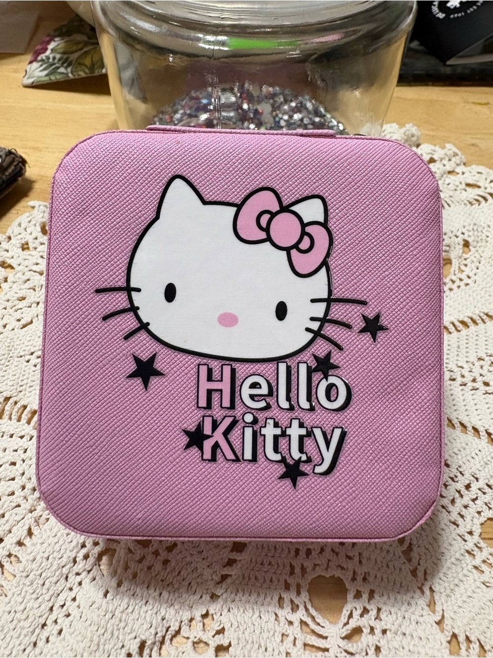 Hello Kitty Pink and White Jewelry Case for Kids